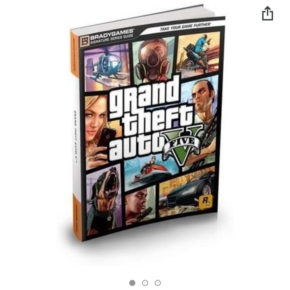 BradyGames Signature Series Guide paperback book GRAND THEFT AUTO V colorful art